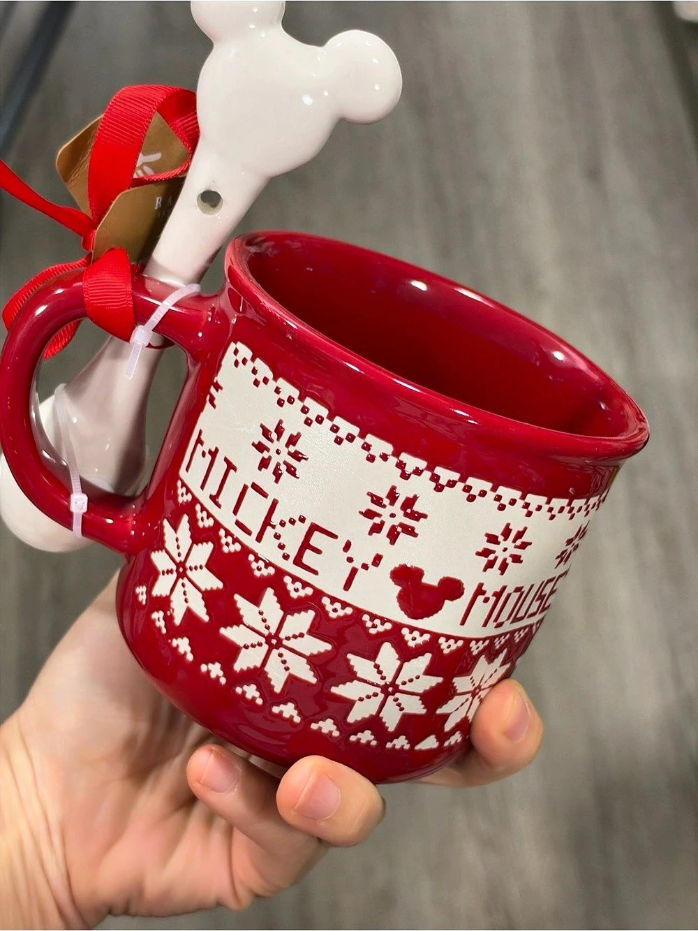 disney mickey mouse mug with spoon